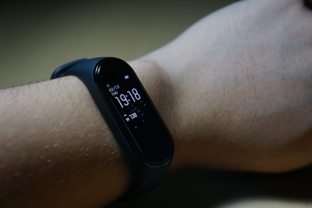 black and gray smart watch